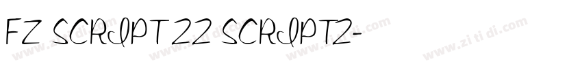 FZ SCRIPT 22 SCRIPT2字体转换